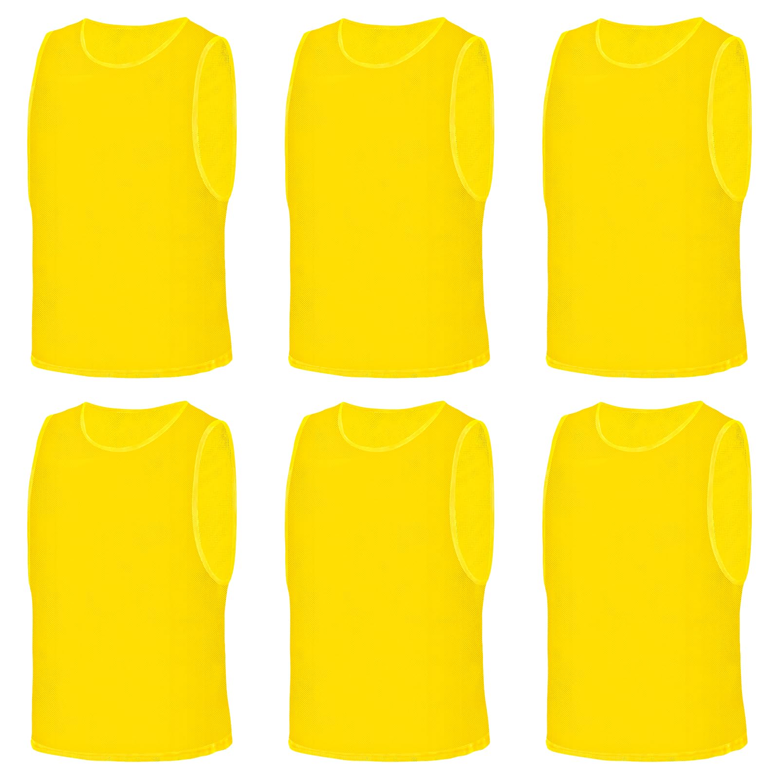 AUYAO Fussballtraining Leibchen Fubball Kinder 6 Set Trainingsleibchen Herren Fußball Trainingsweste Sport Markierungshemd Damen Westen fürs Fussball Volleyball Basketball Teamtraining M~Xl (Grün)
