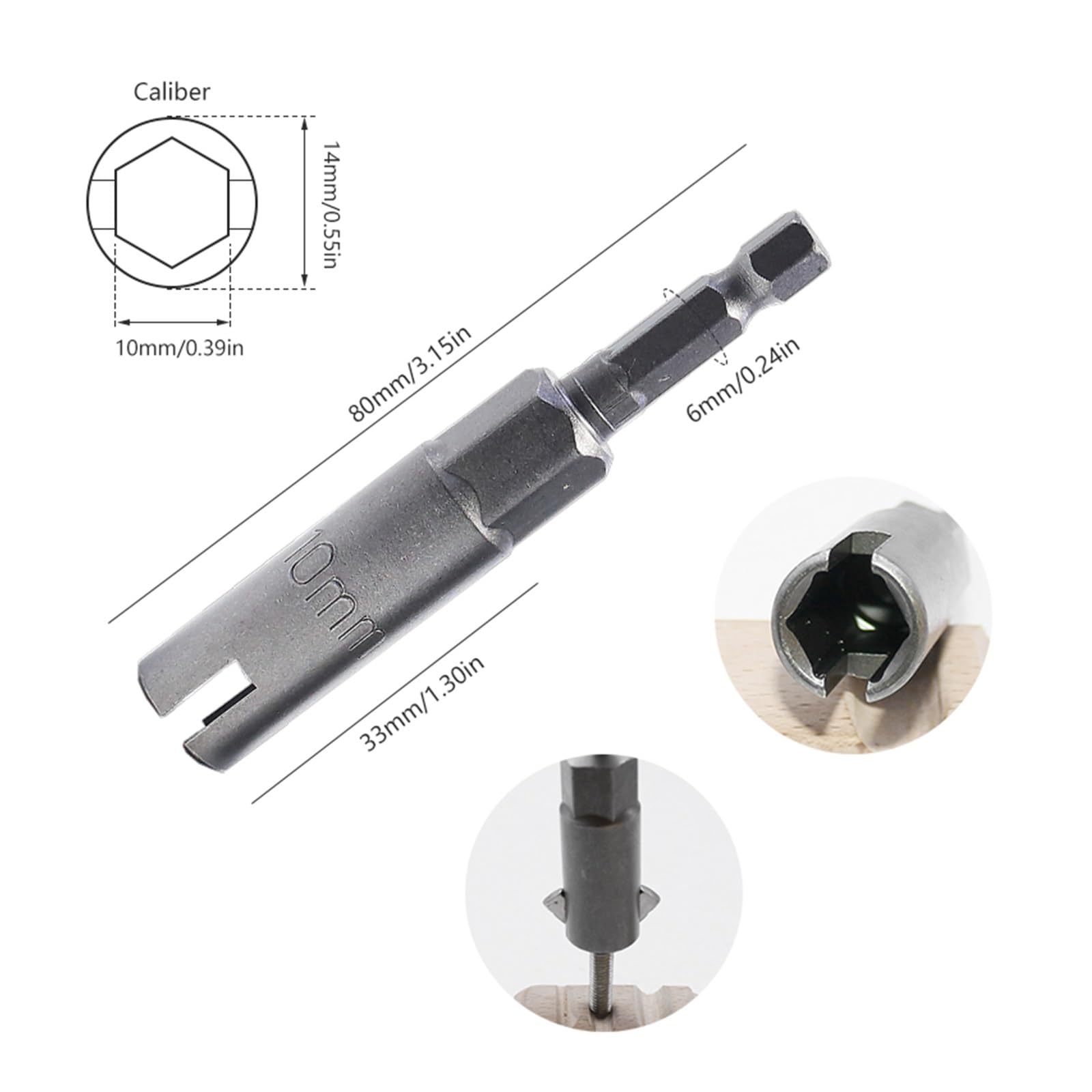 Amazon | 1/4 インチ蝶ボルトソケットレンチ六角シャンク