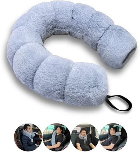 Miniatura 1 de FHSGGP Almohada de viaje de avión almohada de cuello de viaje de longitud ajustable almohada de viaje adecuada para adultos y niños viajes oficina