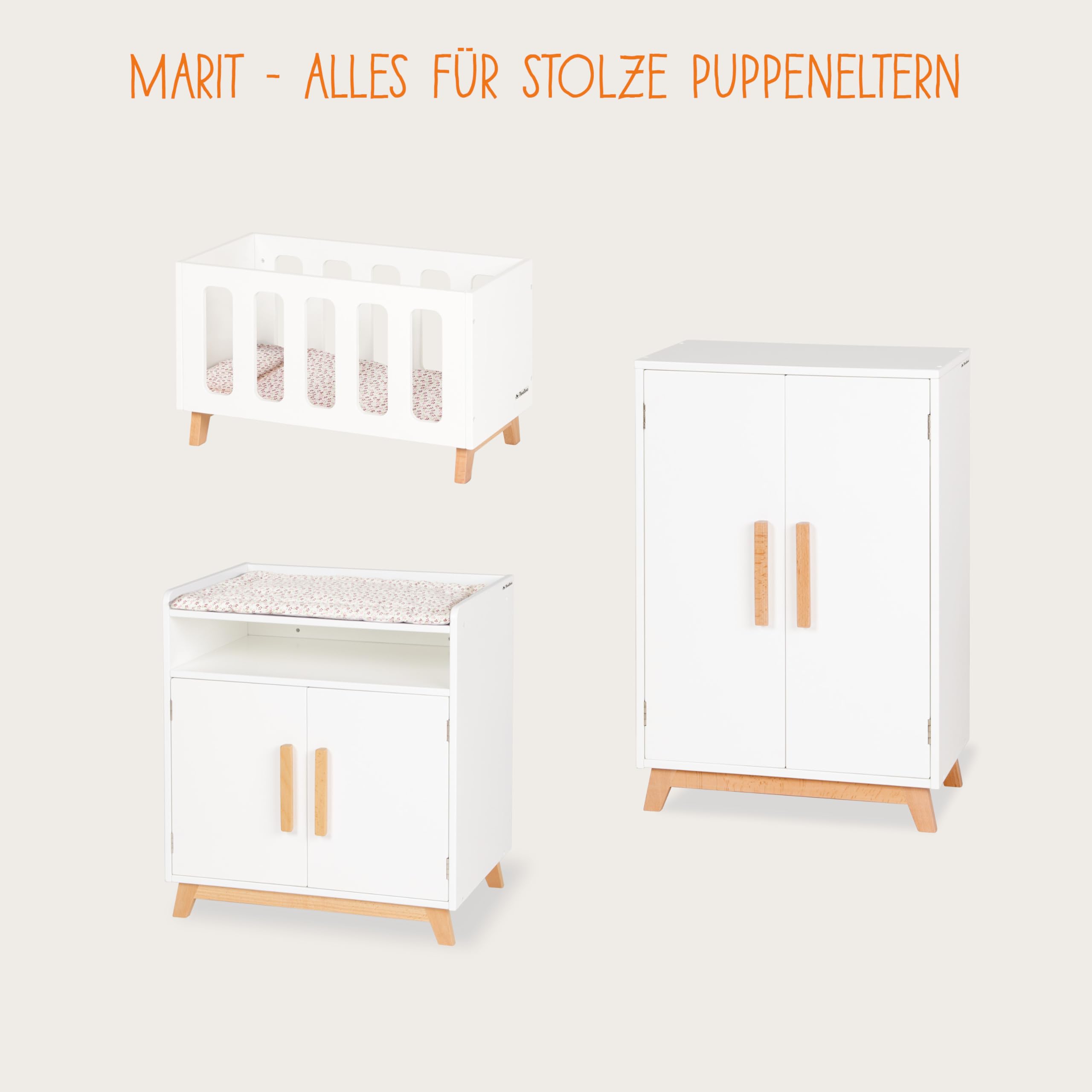 Doll's wardrobe 'Marit', 4 parts