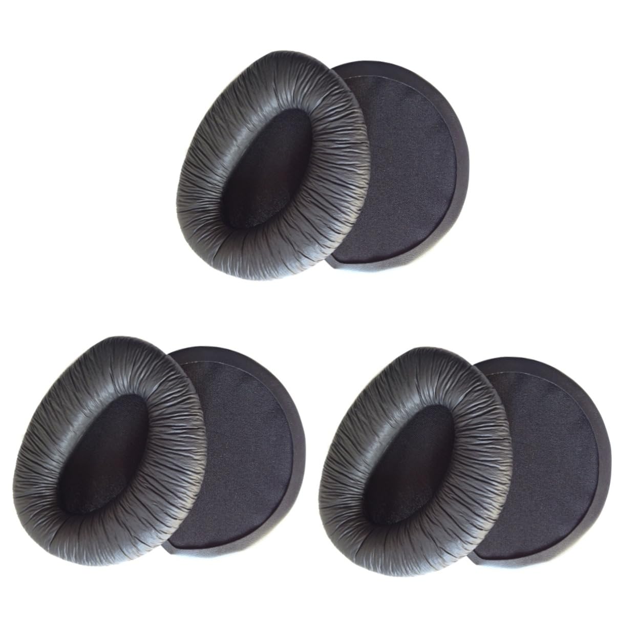 PartyKindom 3pezzi Cuscinetti Auricolari Di Ricambio Per Cuffie Design Pu e Migliora Suono Nero Confortevoli e Resistenti
