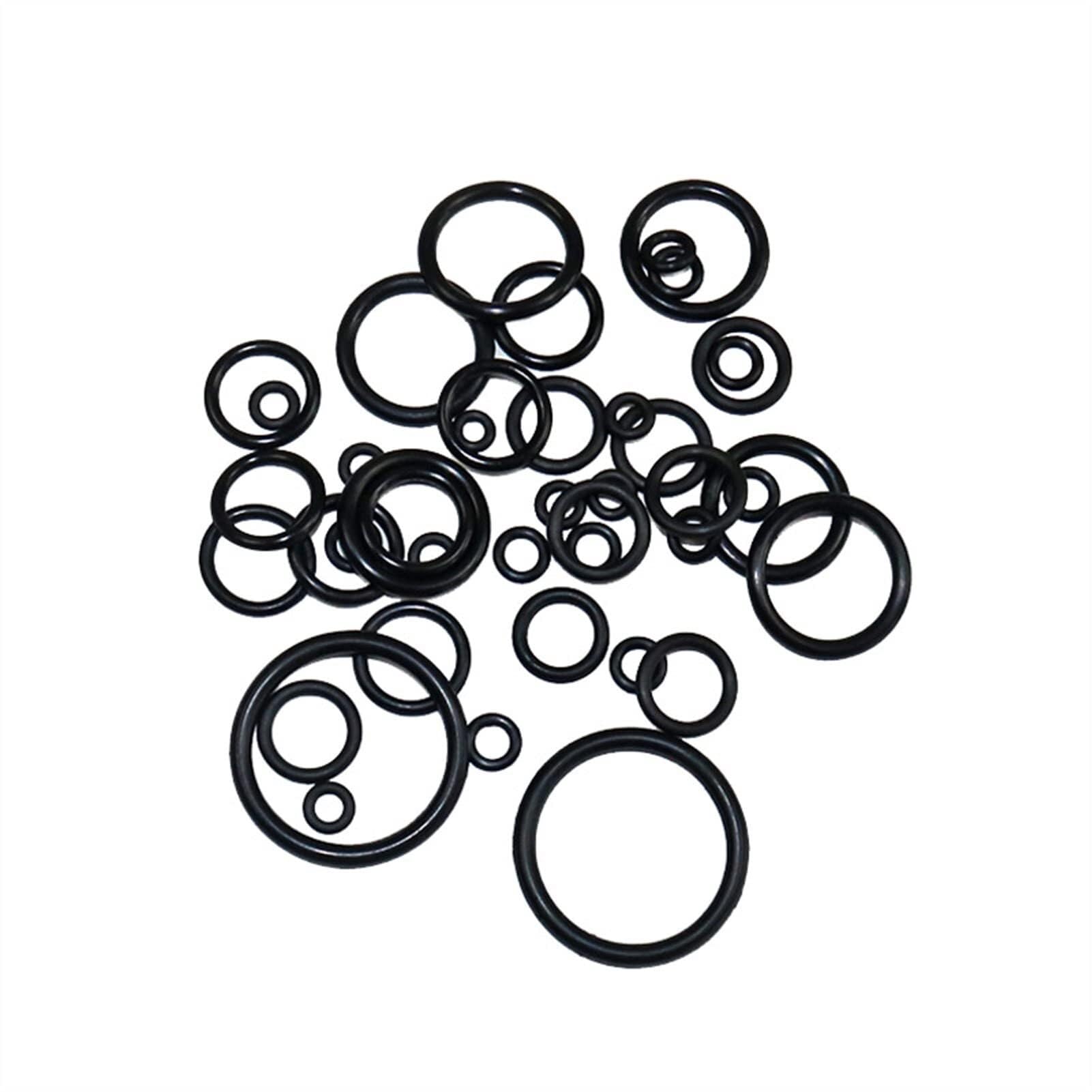 Piezas de Hardware 250 unids/Caja NBR Kit de Anillo de Sellado Espesor 1/1,5 mm Caucho de nitrilo NBR Junta tórica Anillo de Sellado O Anillos Juego de Goma