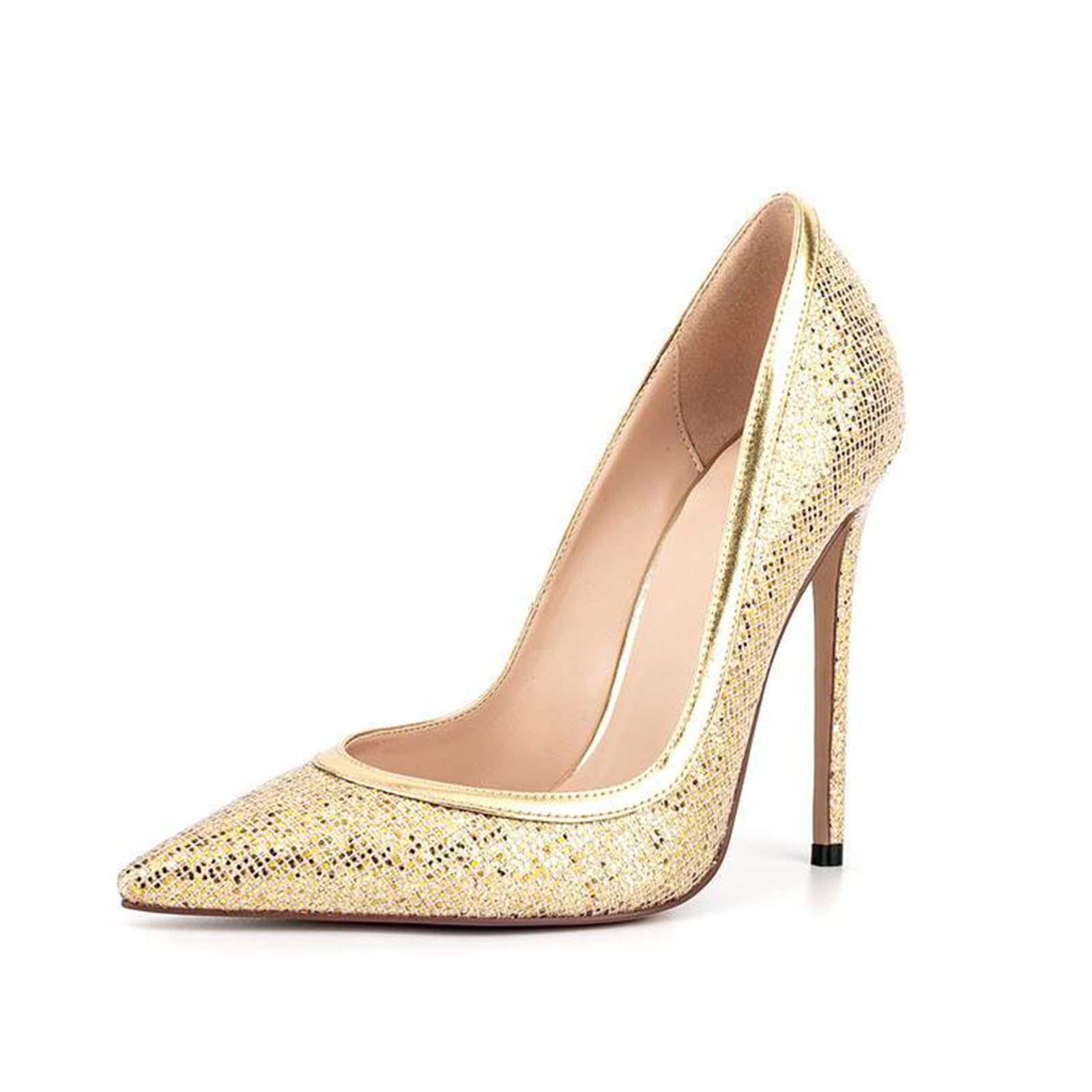 Amazon.com: MANYUBEI Women's High Heels, Large Size Stiletto Heels 12 CM  Courts Shoes Gold Sequin Slip-on Pumps Dress Closed Pointed Toe Dinner  Party Prom Wedding, 44 EU,Gold : Clothing, Shoes & Jewelry