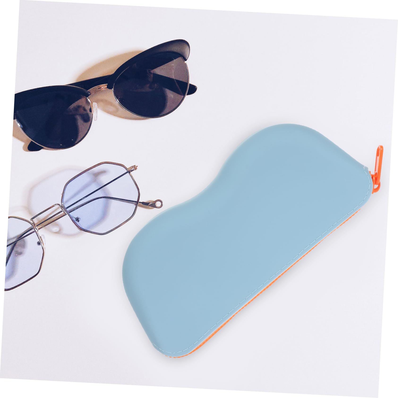 Borsa Per Occhiali Custodia Per Gli Occhiali Custodie in Per Occhiali Custodia Per Occhiali Da Sole Da Donna Porta Occhiali Da Sole Da Borsetta Gel Di Silice Sky-blue