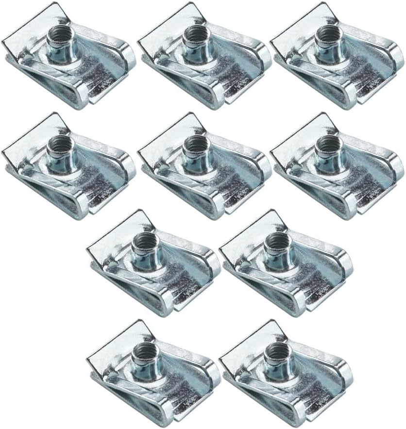 Spring Clamp U Nut Kit M5 M6 Quick Clip Fastener Chimney Nut Assortment Set Stainless Steel Threaded Clip Automotive Body Panel Retainer Motorcycle Fairing(M5)