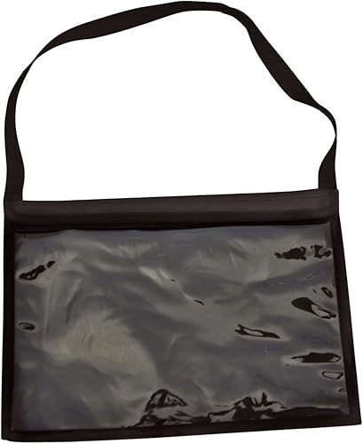 Soporte para placa de matrícula con bolsa de etiqueta. Dimensiones 9 pulgadas de alto x 14 pulgadas de ancho