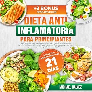 Dieta Antiinflamatoria para principiantes Audiolibro Por Michael Galvez arte de portada