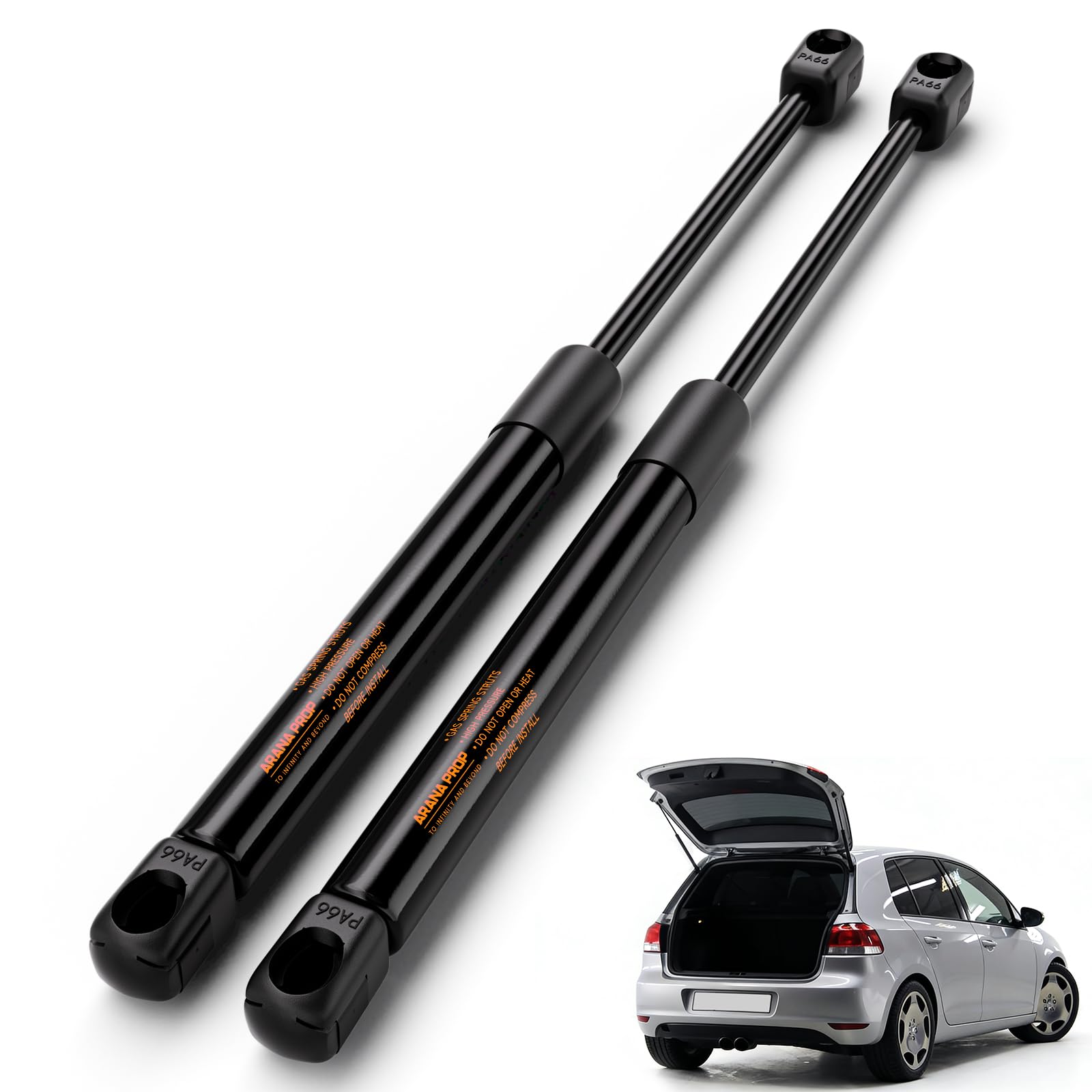 Heckklappendämpfer kompatibel mit VW Golf VI Mk6 5K Schrägheck (2008-2013) | 2x Kofferraum Dämpfer Heckklappe replace#5K6827550B, 5K6827550D