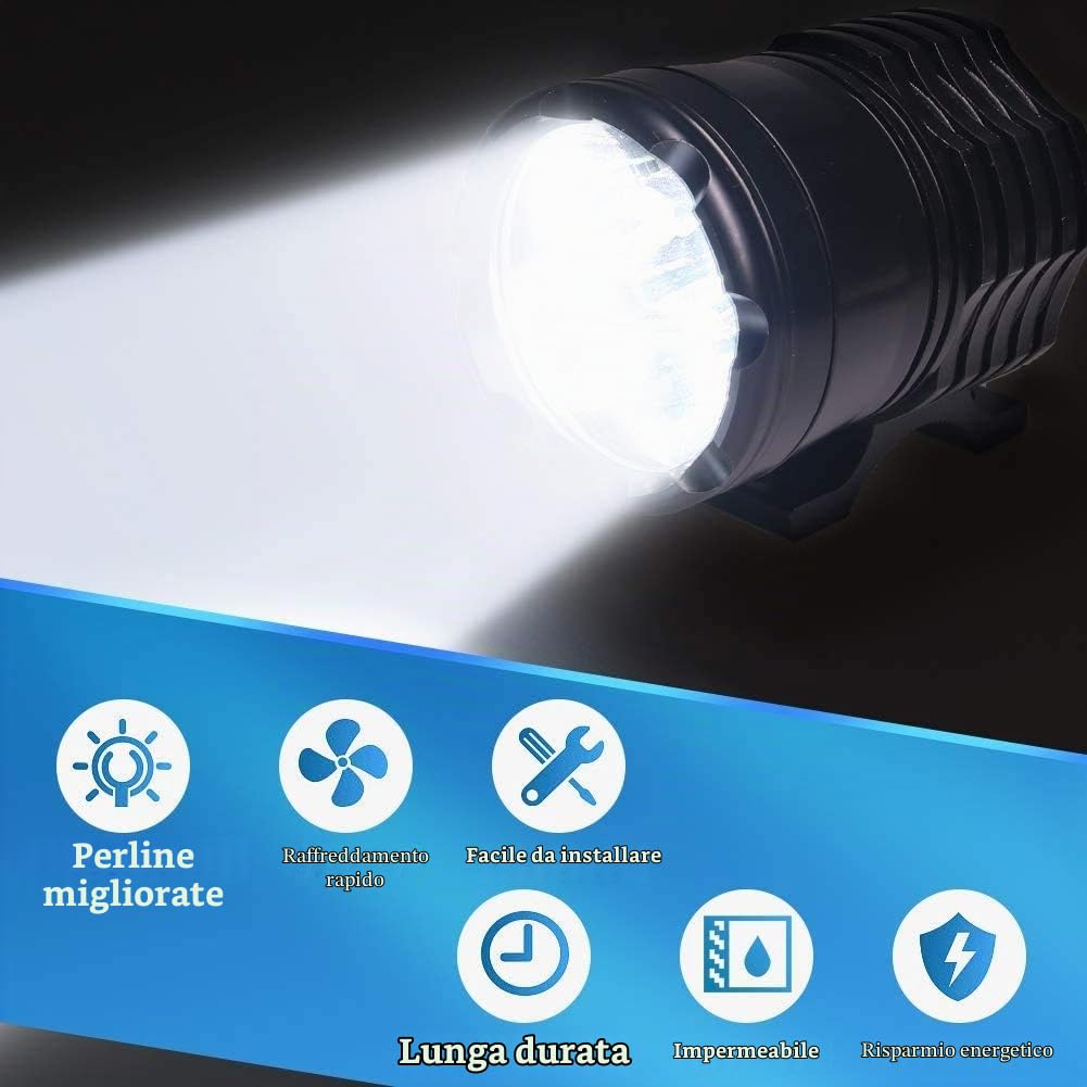 Fari Antinebbia Moto,40W Faretti LED Moto Supplementari 12V 24V Fari LED Fuoristrada Motos Faro Fendinebbia Luce Ausiliaria lavorare luci Spot Faretto con interruttore 3600LM per 4X4 ATV Trattore