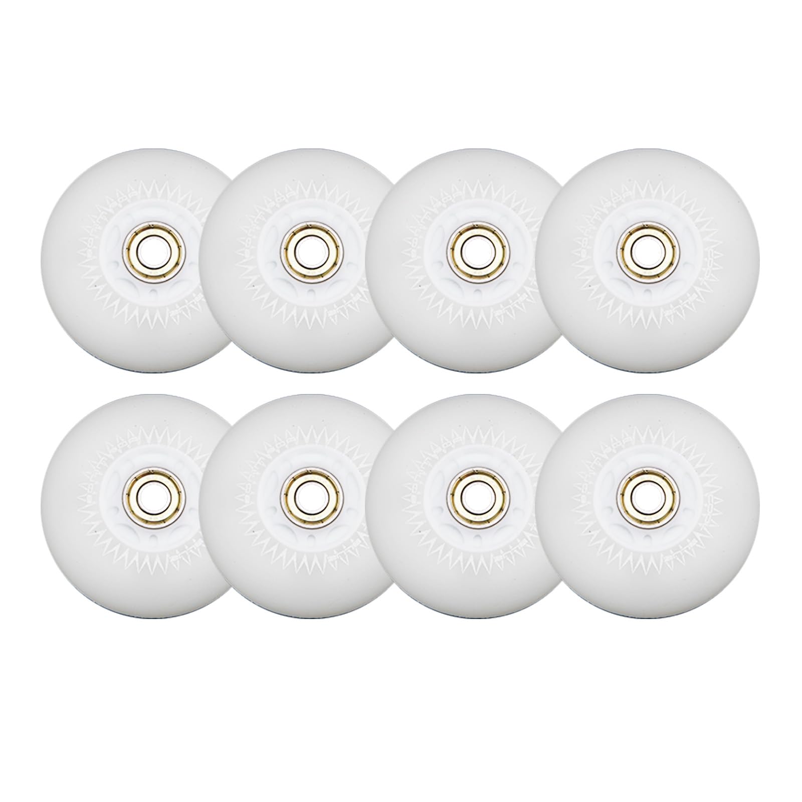 Ruote per pattini in linea da 72 mm, 76 mm, 80 mm, con cuscinetti (confezione da 8), ricambio di alta qualità per pattini a rotelle, per interni ed esterni, migliora le prestazioni e lo