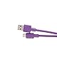 ASCENY Coiled & Double-Sleeved Mechanical Keyboard Cable, for Type-C Mechanical Keyboards (Purple)