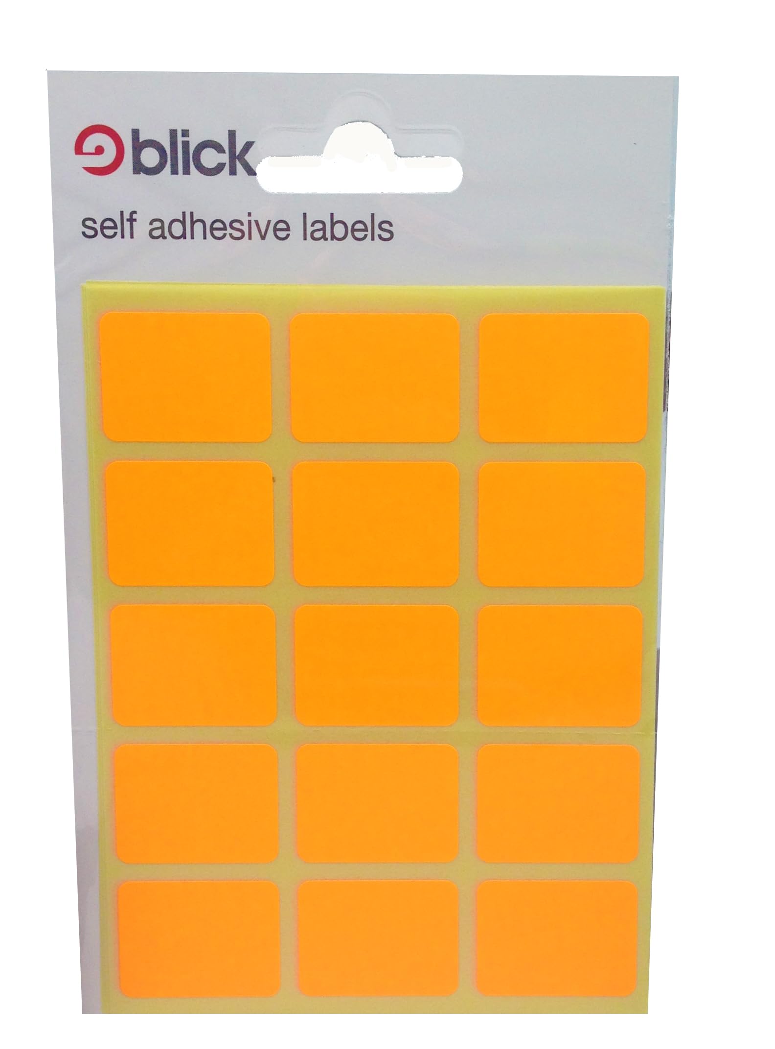 Blick Labels, Orange, Self Adhesive Stickers, Rectangular, 19mm x 25mm, 105 Labels, for Home, Office, Family, School, Holiday Calendar Organising, Planner, Rewards Chart, Colour Coding