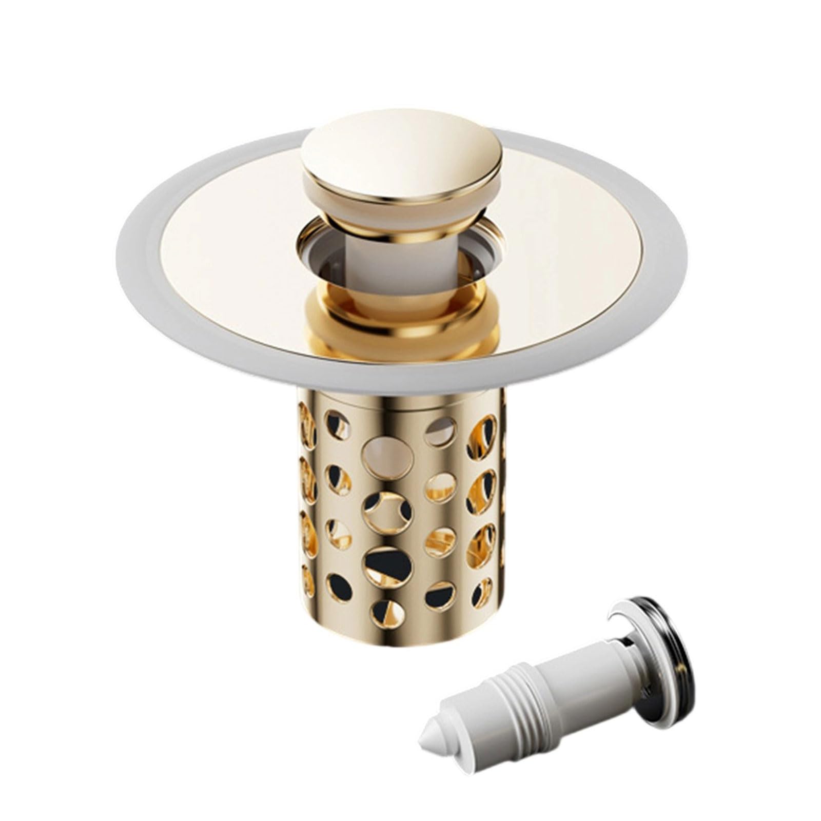 Advanced Bathtubs Drain Stoppers Drain Collector Bounces Without Clog Basket Fit 1.25 1.5Inch Holes Bathtubs Collector
