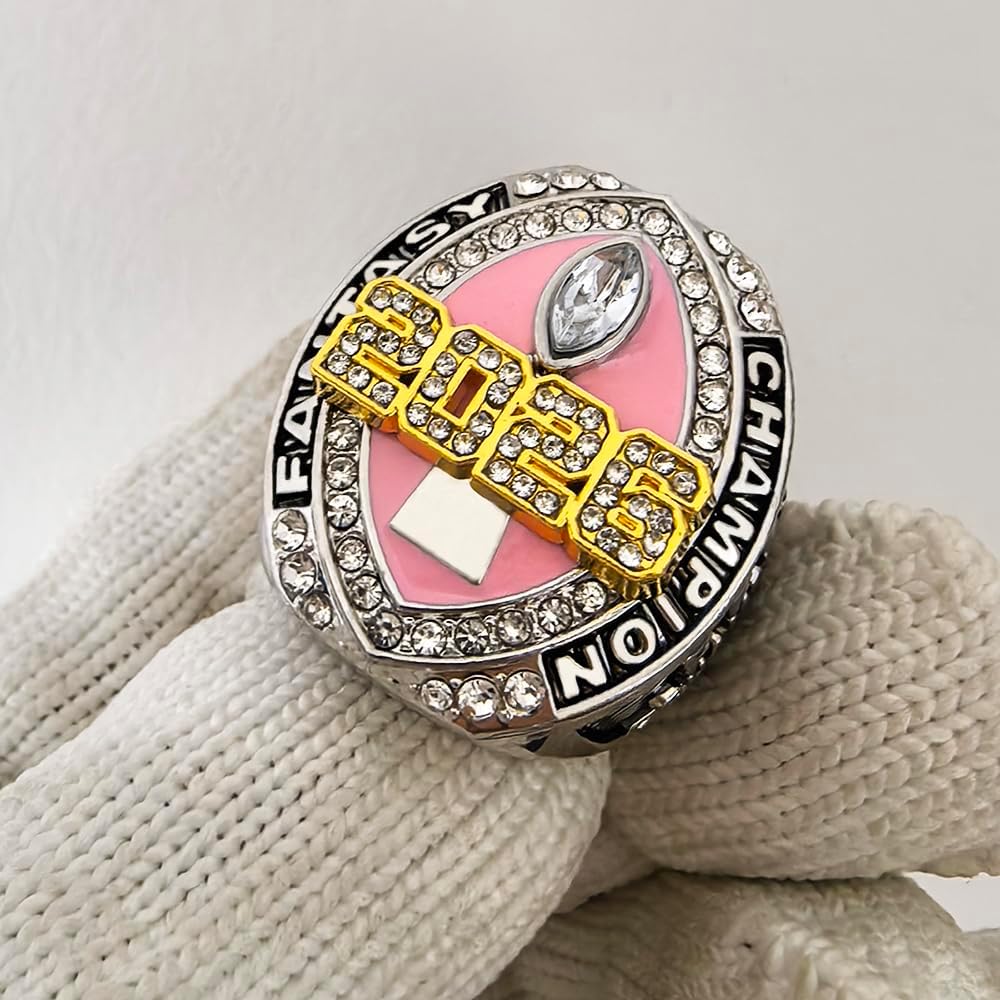2026 Fantasy Football Championship Ring Heavy FFL Champion Trophy Ring Award Trophy for Fantasy Football League Winner