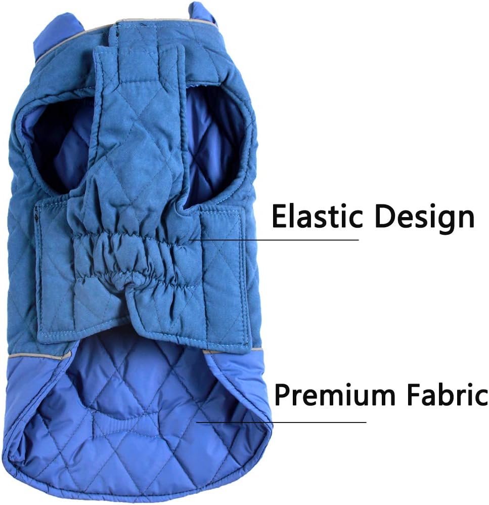 Reversible Dog Coats for Small Dogs Waterproof Warm Puppy