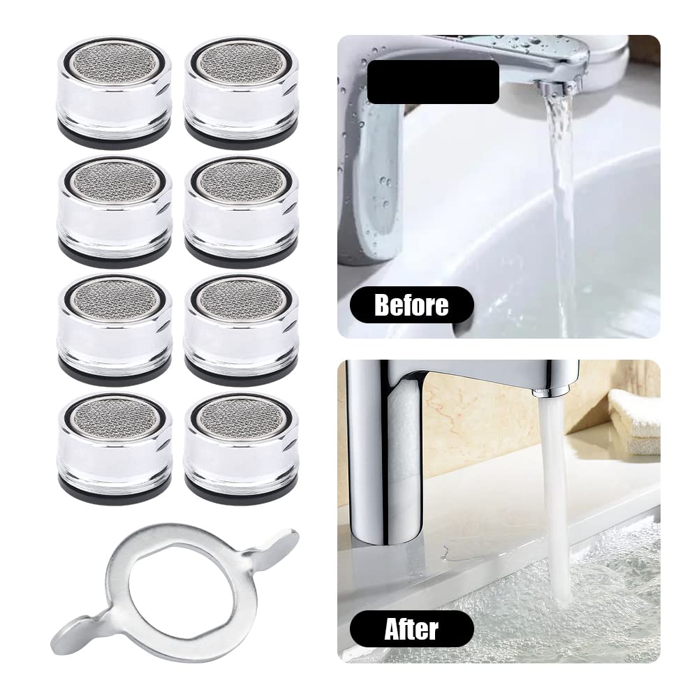 Aireador De Grifo M24, 3 Piezas, Ahorrador De Agua, Con Filtro De Acero Inoxidable Y ABS, Con 3 Juntas Para Bano Y Cocina 86966245