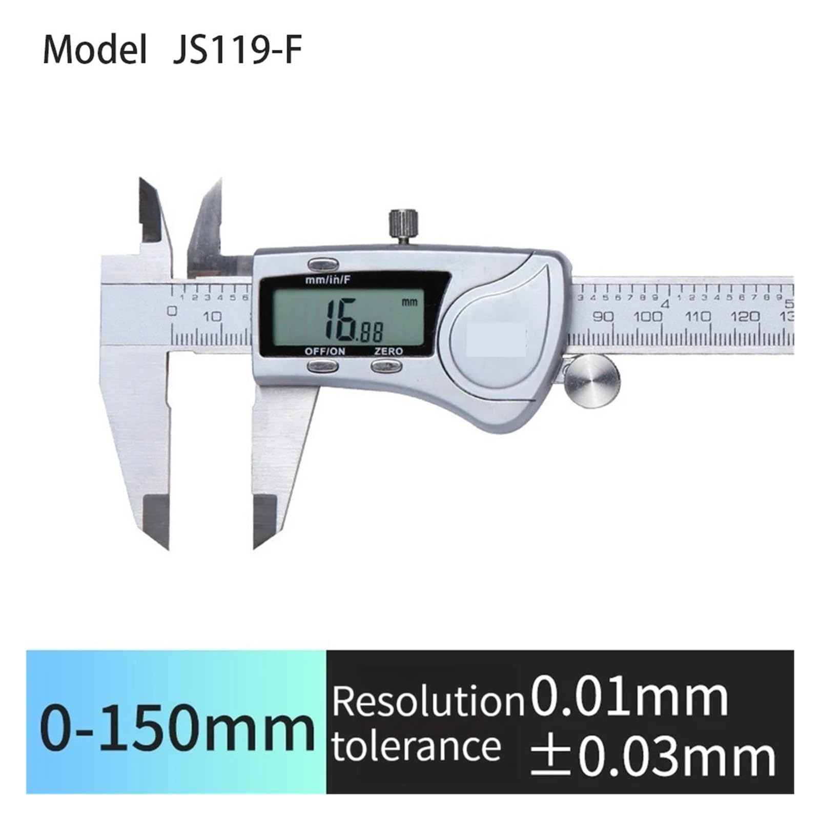 Suwmiarka cyfrowa ze stali nierdzewnej 15.2 cm 150mm (JS119-F)