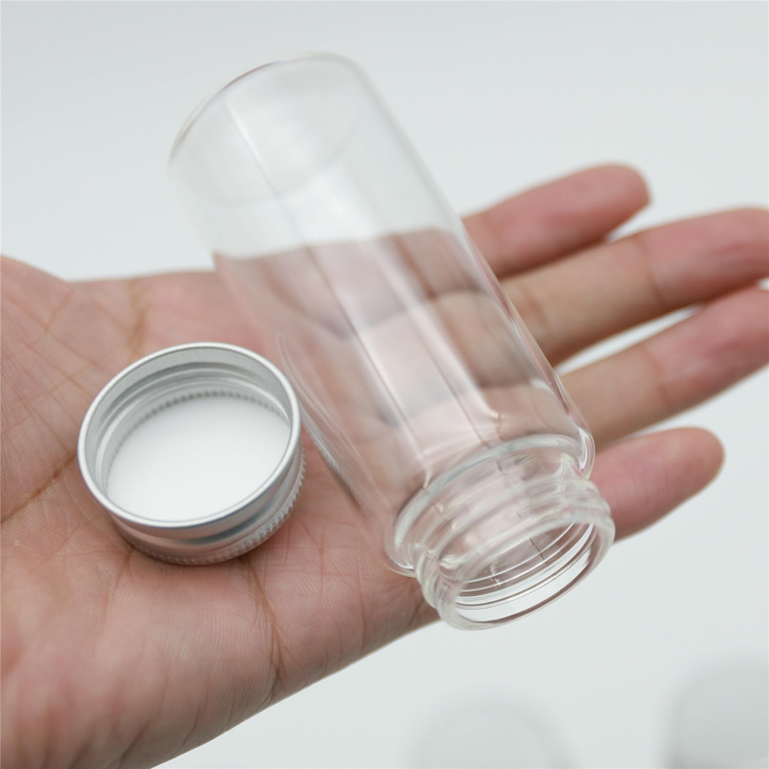SYLALE 12 Piezas 37 * 120 mm 100 ml Frasco de Botella de Vidrio pequeño Tubo de ensayo Frasco vacío Contenedor Botellas de Almacenamiento de Especias de Vidrio amp; tarros contenedores