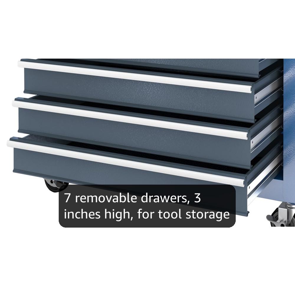 Amazon.com: LARBANKE 7-Drawer Rolling Toolbox,Tool Box with 360
