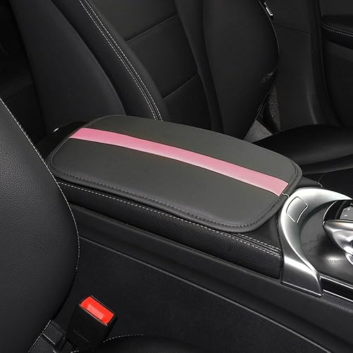 MINGZAIQIPEI Tapete para reposabrazos de automóvil, funda de cuero sintético, cubierta de consola central universal, impermeable, accesorios