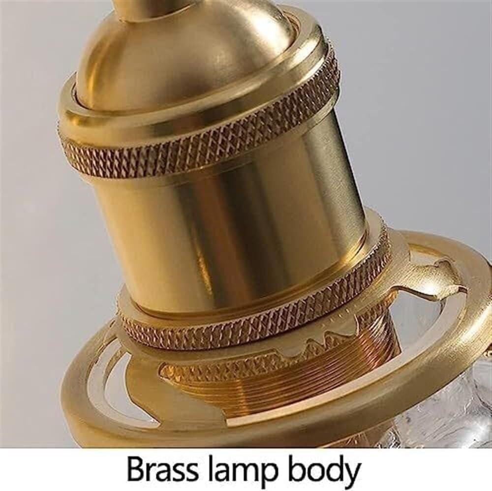 Retro Brass Wall Sconce E27 Headboard Reading Lamp with Glass Shade Restaurant Light for Bedroom Bedside Living Room Study Corridor Entryway Mounted