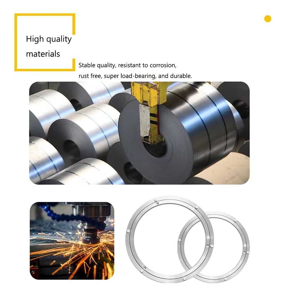 Plateau Tournant TV Silencieux,Plaque Rotative Grand, Heavy Duty Mecanisme Plateau Tournant Table Lisse En Alliage D'aluminium Pour D'affichages Meubles Service Show (50cm(20in