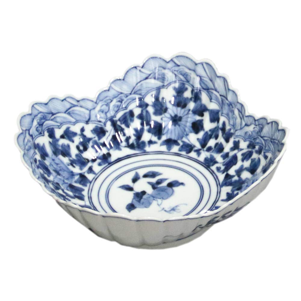 Amazon.co.jp: 山本長左 宮内庁御用達 九谷焼 中鉢 桃華唐草文 磁器