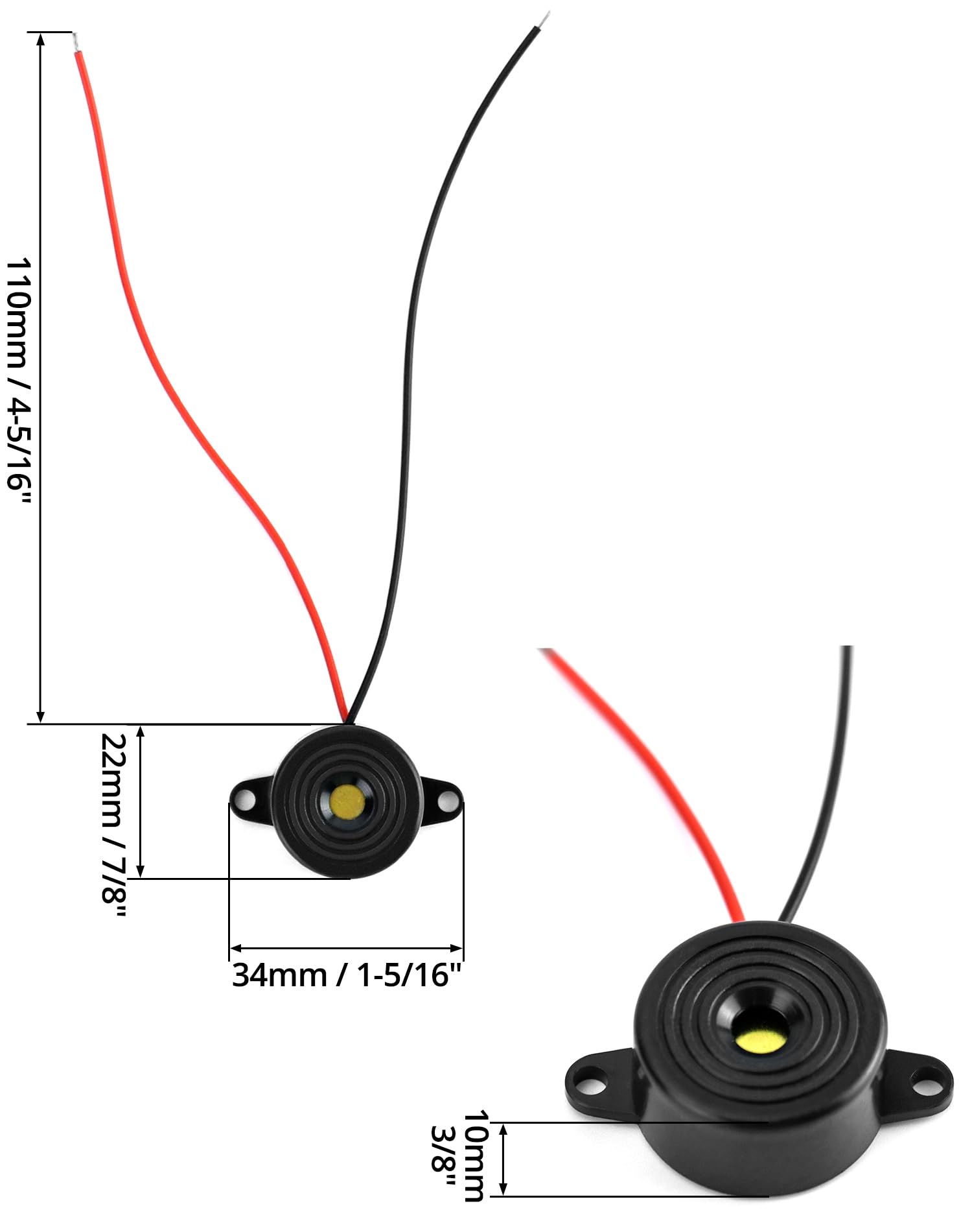 Lot De 16 Alarmes électroniques 3-12 V - Buzzers Piézoélectriques Pour