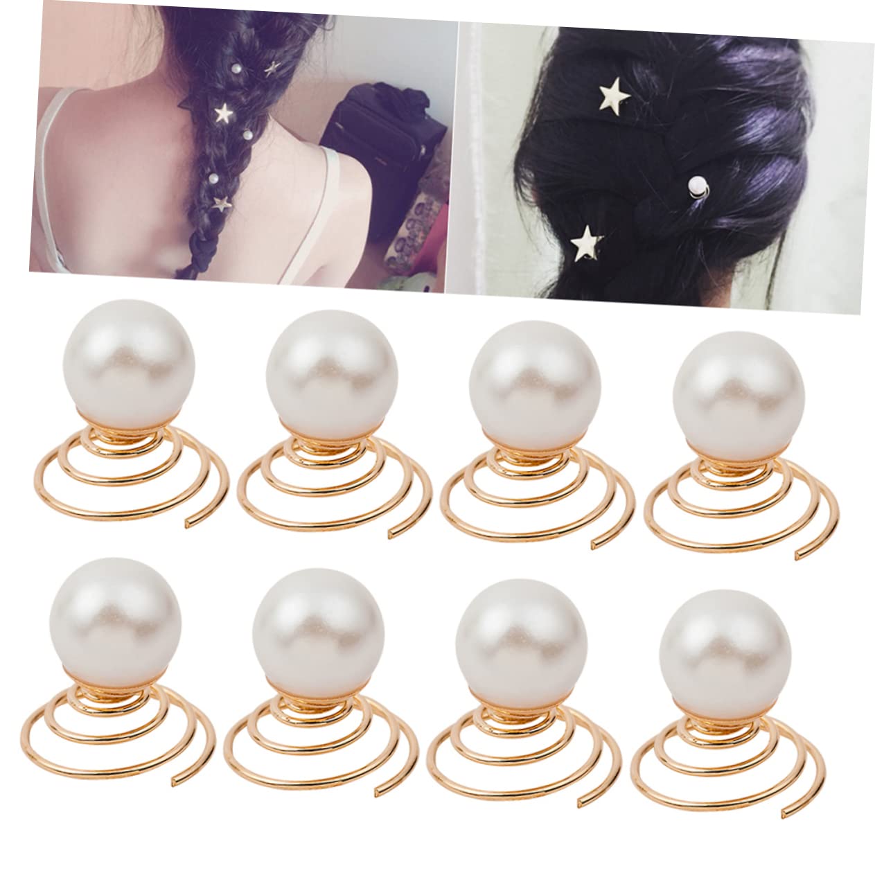 FRCOLOR 48 pezzi di forcine per capelli di perle, fermagli per capelli da spose perline fermaglio per capelli clip per capelli tiara semplice accessorio copricapo sposa morsetto a vite