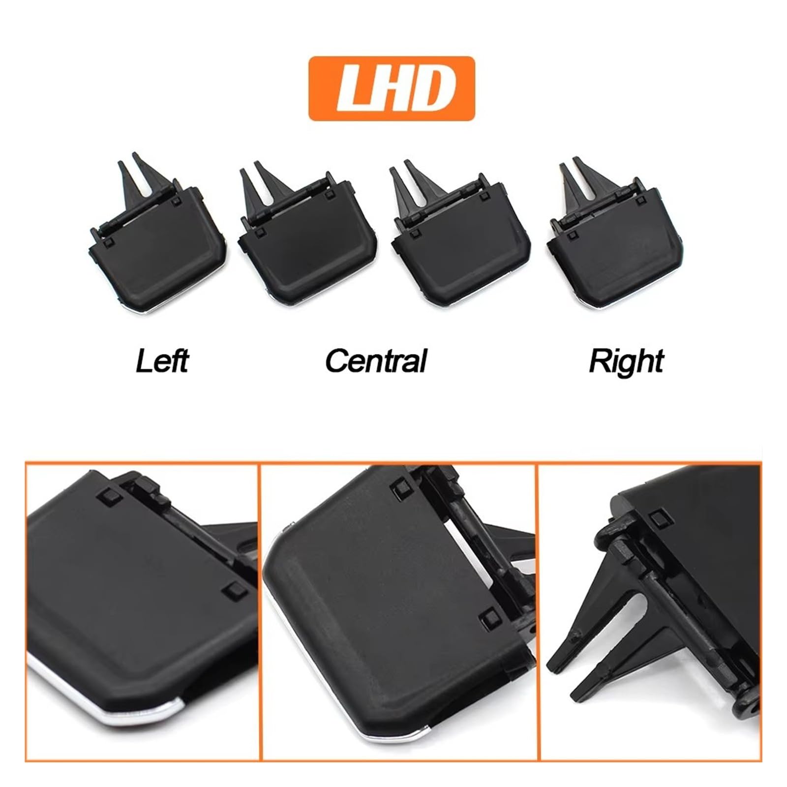 Bocchetta Aria Condizionata Per VW Per Tiguan LX 2017 2018 2019 2020 2021 2022 LHD RHD Kit Di Riparazione Per Presa D'aria Condizionata(RHD 4PCS SET)
