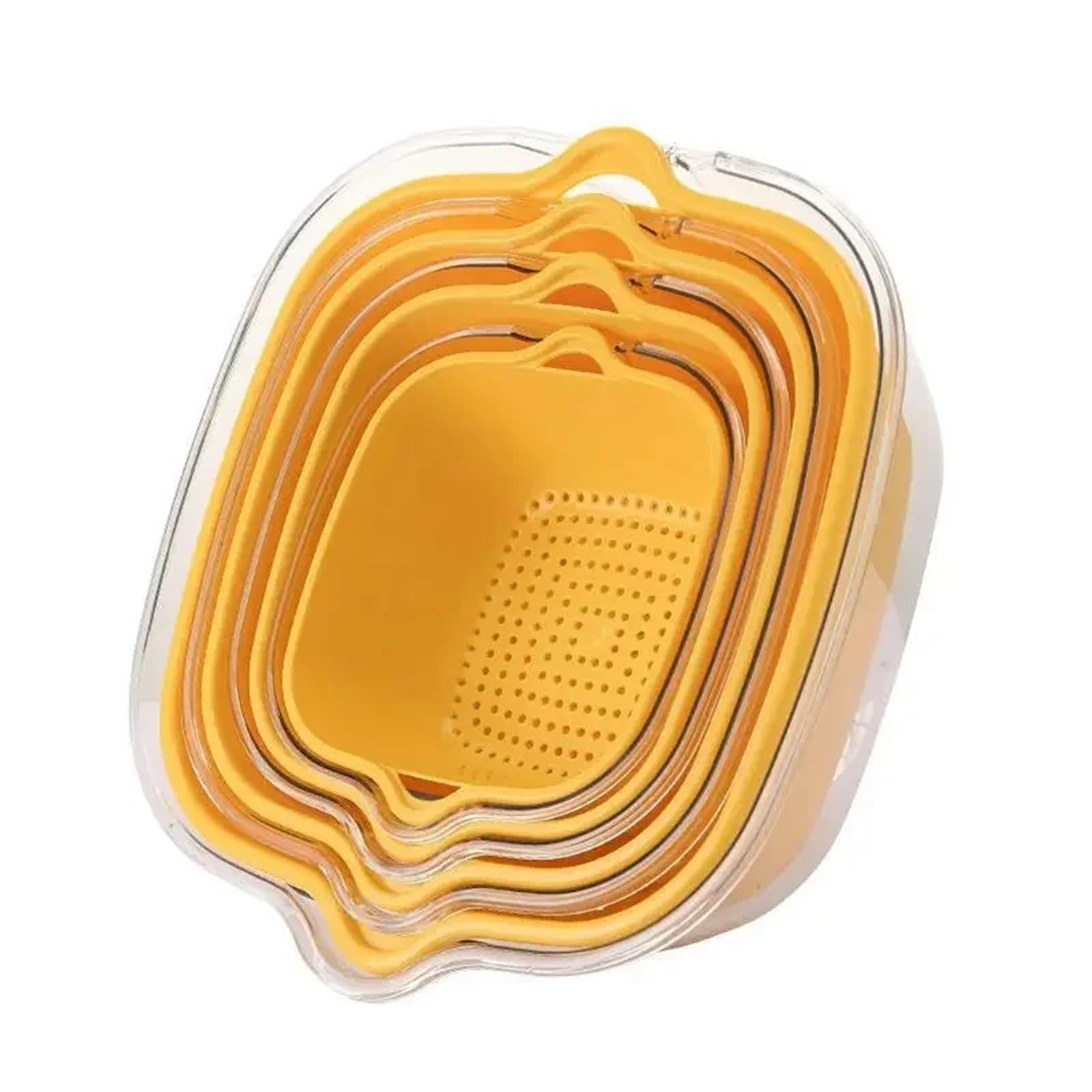 Cuenco de cesta drenaje doble silicona for cocina, 3 uds Para Cocina