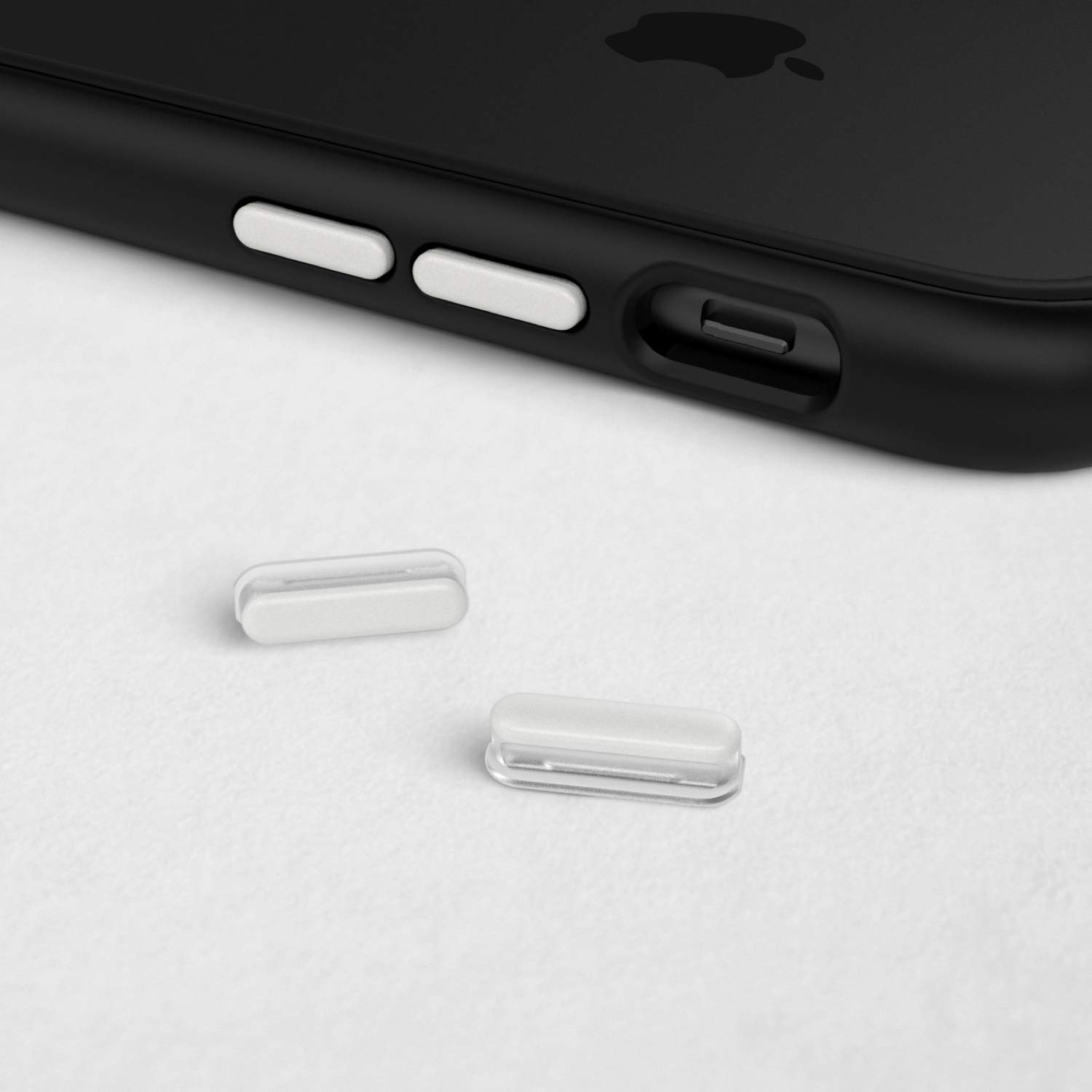 RhinoShield Extra Buttons CrashGuard NX/Mod NX Apple Smartphone Cases | Additional Customization for all iPhone NX Smartphone Cases - White