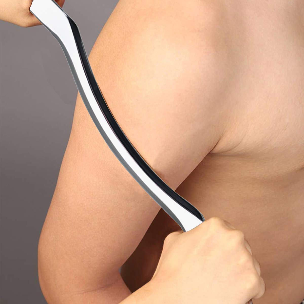 JustSun Gua Sha, Strumento di Massaggio in Acciaio Inossidabile IASTM Tools, per La Mobilizzazione dei Tessuti Molli e La Riduzione del Dolore Muscolare （Style 23）