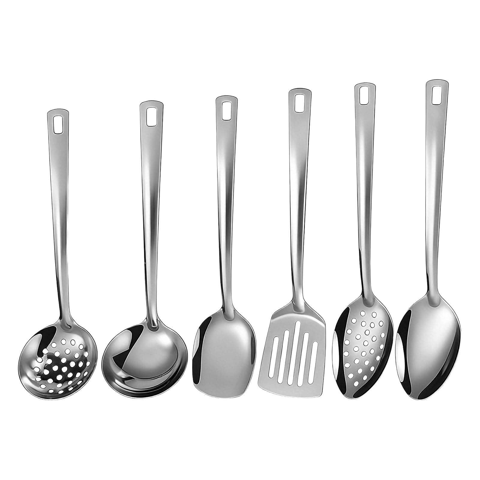 Rzspher Kitchen Utensils Set, 6 pcs Cooking Utensils Set (Silver)