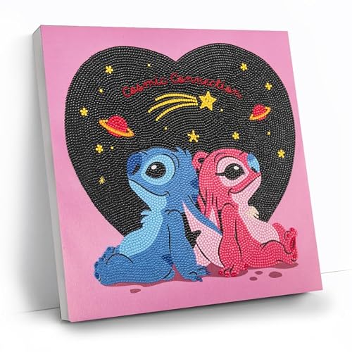 Crystal Art Pink Stitch & Angel: Cosmic Connection Canvas Kit 30X30cm