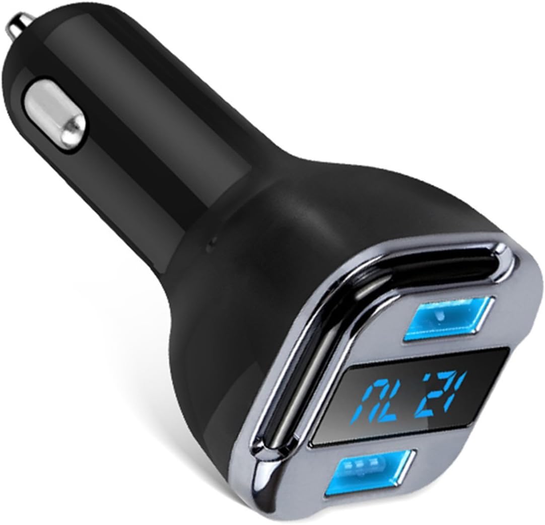 Car Charger Tracker 4.2A Dual USB Quick Charging Smart Car Charger with Vehicle GPS Locator Mobile APP Finder Real-time Tracking Save time to find the Parking Location Standard Charger for iPhone 8/ 8 Plus/ X , Fast Charge for Samsung s9/ s8/ s8 Plus/ S7