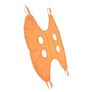 Pet Grooming Hammock, Good Comfort Craft Stitching Techniques S Shaped Hooks Long Service Life Dog Grooming Hammock for Cleaning Pet(Orange, M)