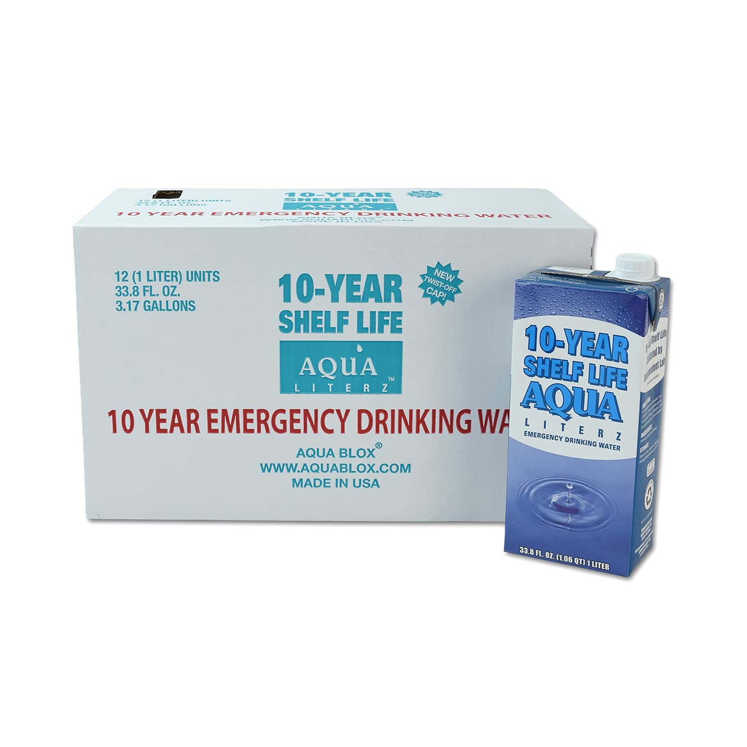 Ready America 10 Year Shelf Life Water, Pack of 12
