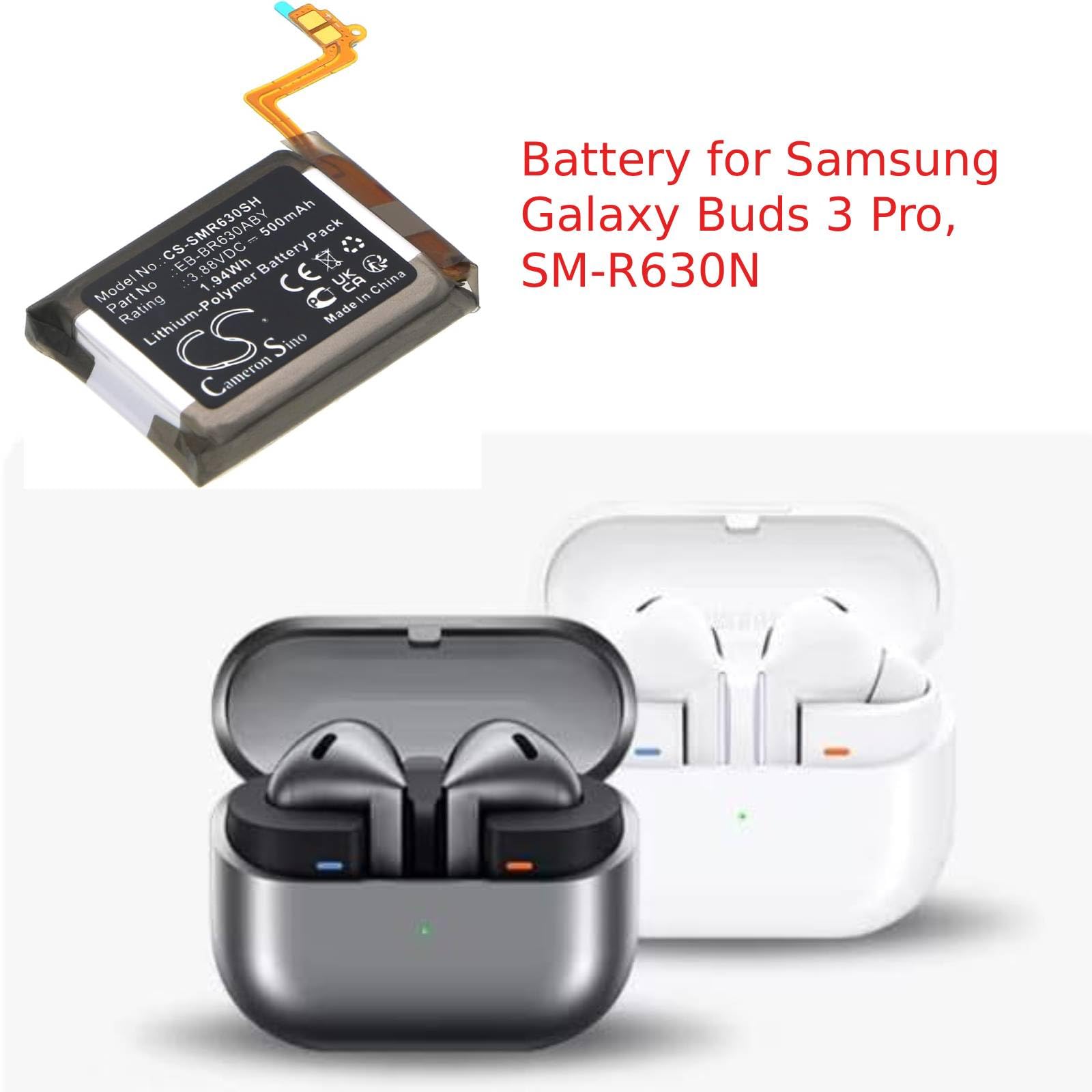500mAh / 1.94Wh Replacement Battery for Samsung Galaxy Buds 3 Pro