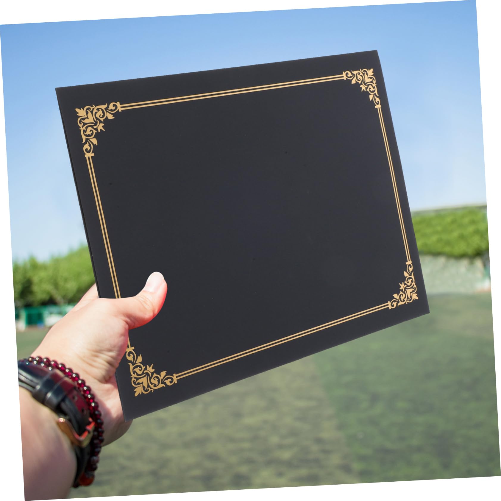 Pochettes en Papier Noir Design Élégant pour Certificats Lot de 10 Protège et Présente Vos Diplômes pour Bureau et Maison
