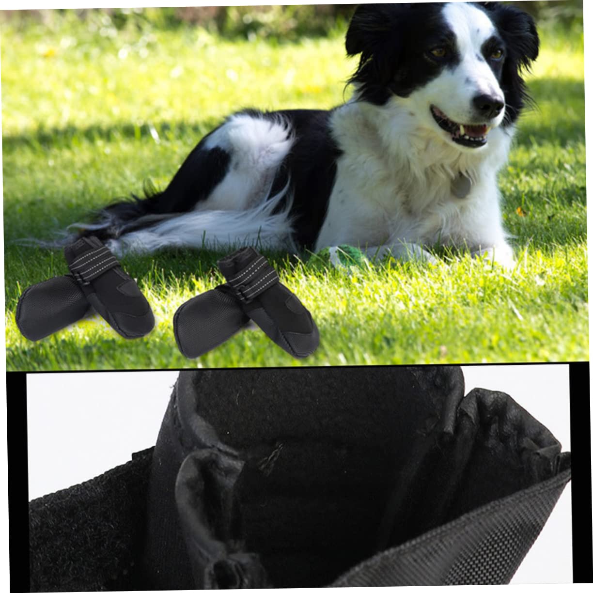 YARNOW Lot de 2 Paires de Chaussures pour Chien Chaudes Antidérapantes Réfléchissantes Doubles Confortables pour La Plongée 4 Pièces