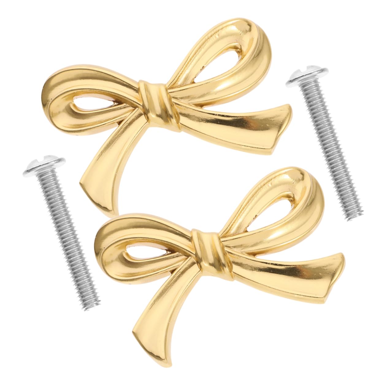 Operitacx 5 Set Maniglia Ad in Ottone Cassetto Forma Cucina Pomello A Farfalla Vivaio Pomelli Per Comò Per Ragazze Pomelli Del Comò Con Fiocco Dorato Piccole Manopole D'oro 2 Pezzi*5