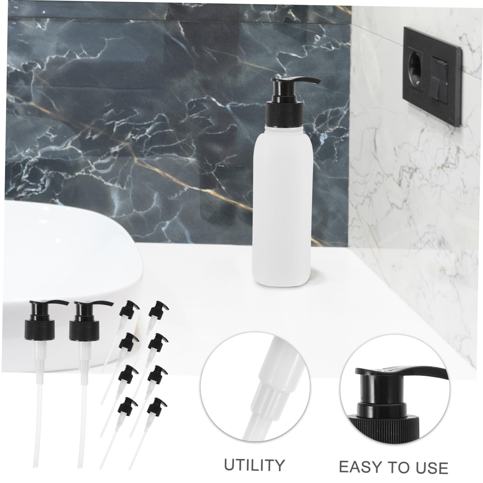minkissy 100 Piezas dispensadora de loción de champú accesorios dispensador de jabón de manos dispensador jabon dispensadora de jabón líquido para lavarse las manos Vidrio