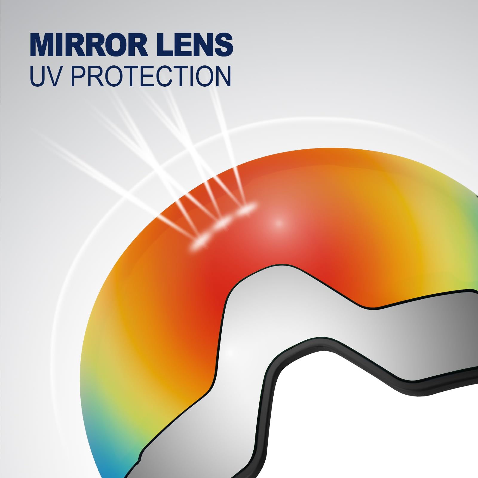 Odoland Set di Maschere da Sci con Lenti Rimovibili, Lenti Intercambiabili Magnetico Anti-Fog e Protezione UV, Occhiali da Sci per Adulti e Adolescenti, Compatibile con Casco