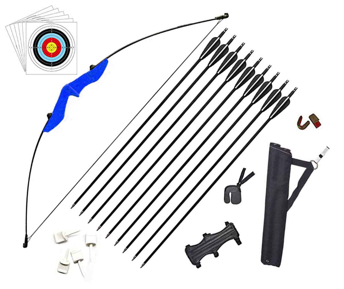 Bow and Arrows Set Archery Takedown Recurve Adult Longbow Kit for Beginner Outdoor Hunting Shooting Training