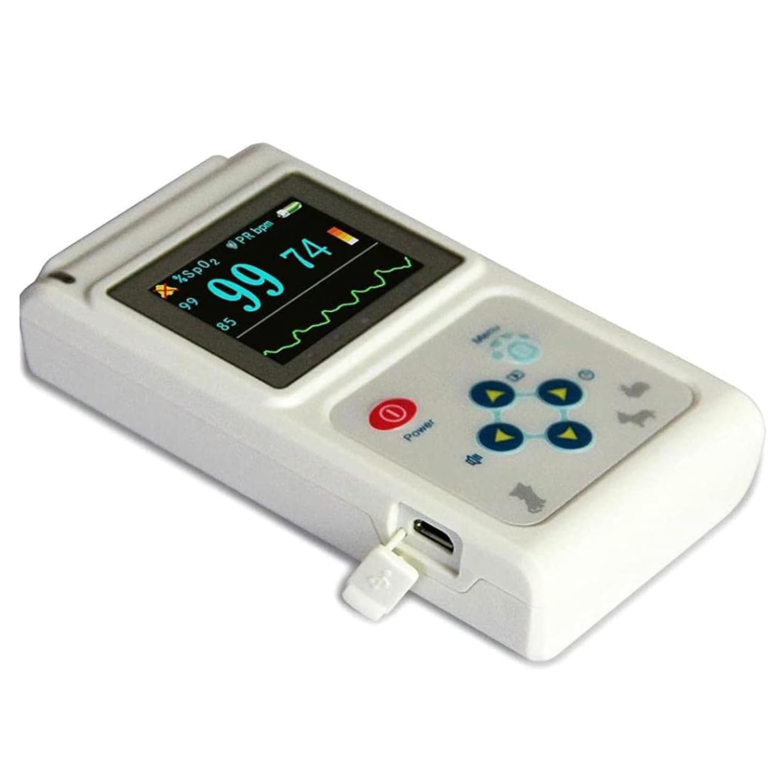 Pulsossimetro Auricolare Veterinario, Pulsossimetro Portatile per Animali, Display OLED. Luminosità dello Schermo Regolabile, per Il Tuo Cane, Gatto, Cavallo, Mucca, Pecora, Coniglio