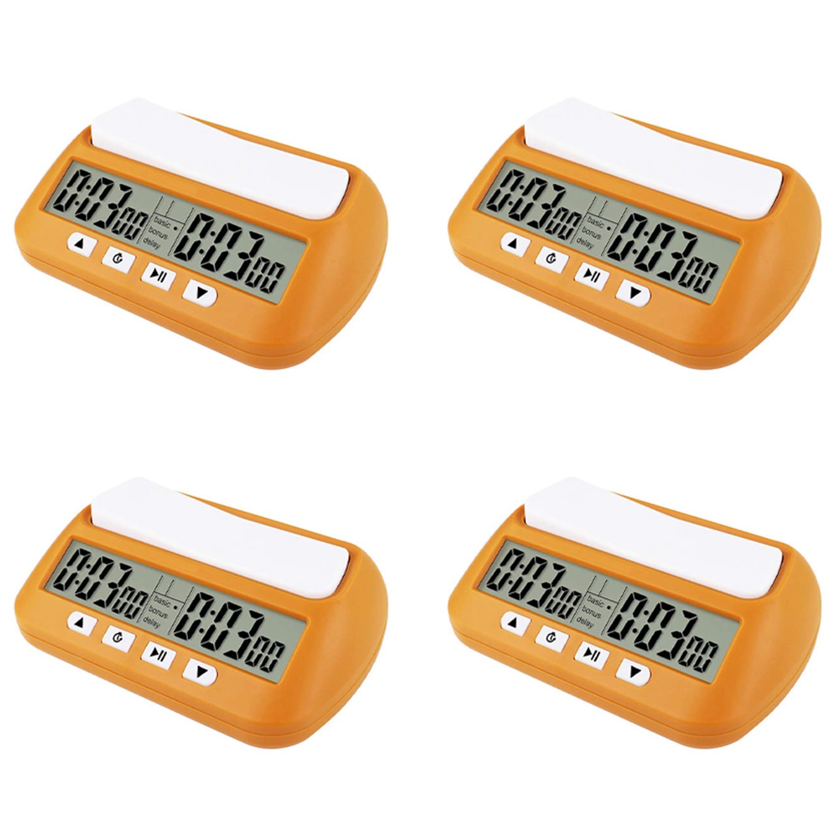 Jnchdghwa 4X Chess Clock, Digital Chess Timer & Game Timer, Multipurpose Portable Professional Clock Yellow
