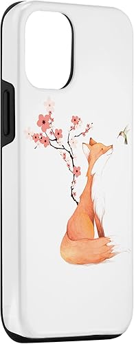 Miniatura 3 de Funda para iPhone 1212 Pro The Cute Fox And Colibrí Cherry Blossom Flower