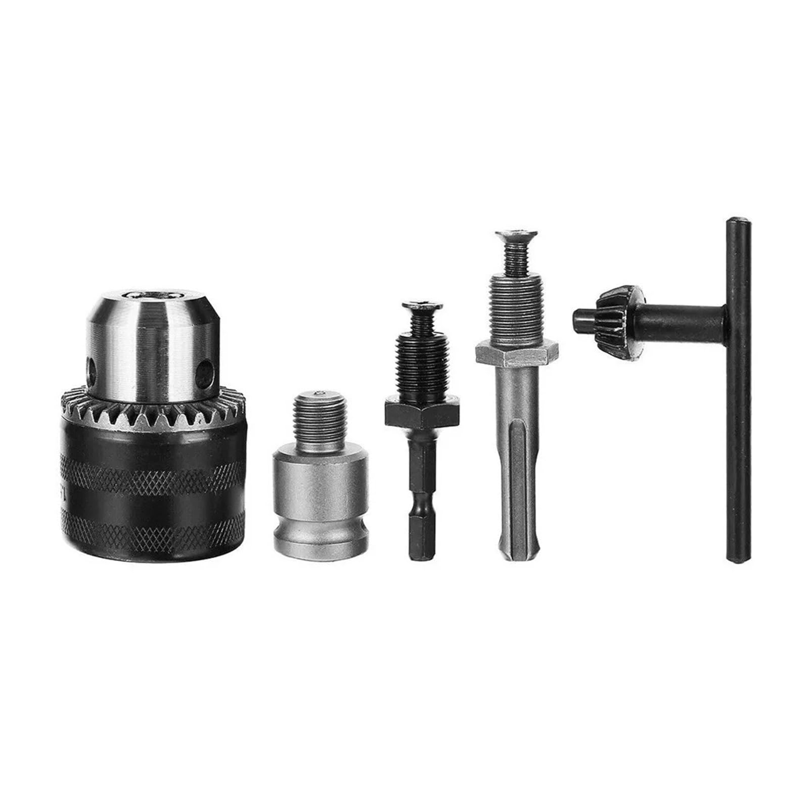 Adapter uchwytu wiertarskiego 1/2" 5 sztuk/zestaw, | Szybka wymiana 1,5-13 mm dla chwytu SDS PLUS na złącze bitowe 1/4" Hex Impacts