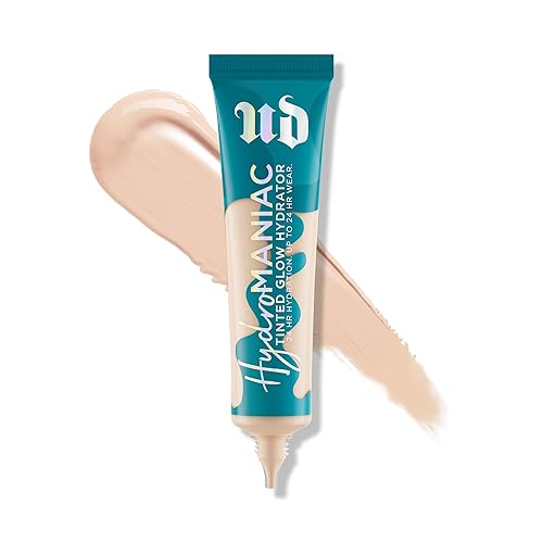Urban Decay Hydromaniac Dewy Foundation, hidratante tintado hidratante para piel seca, cobertura media construible, con filtrado de kombucha y